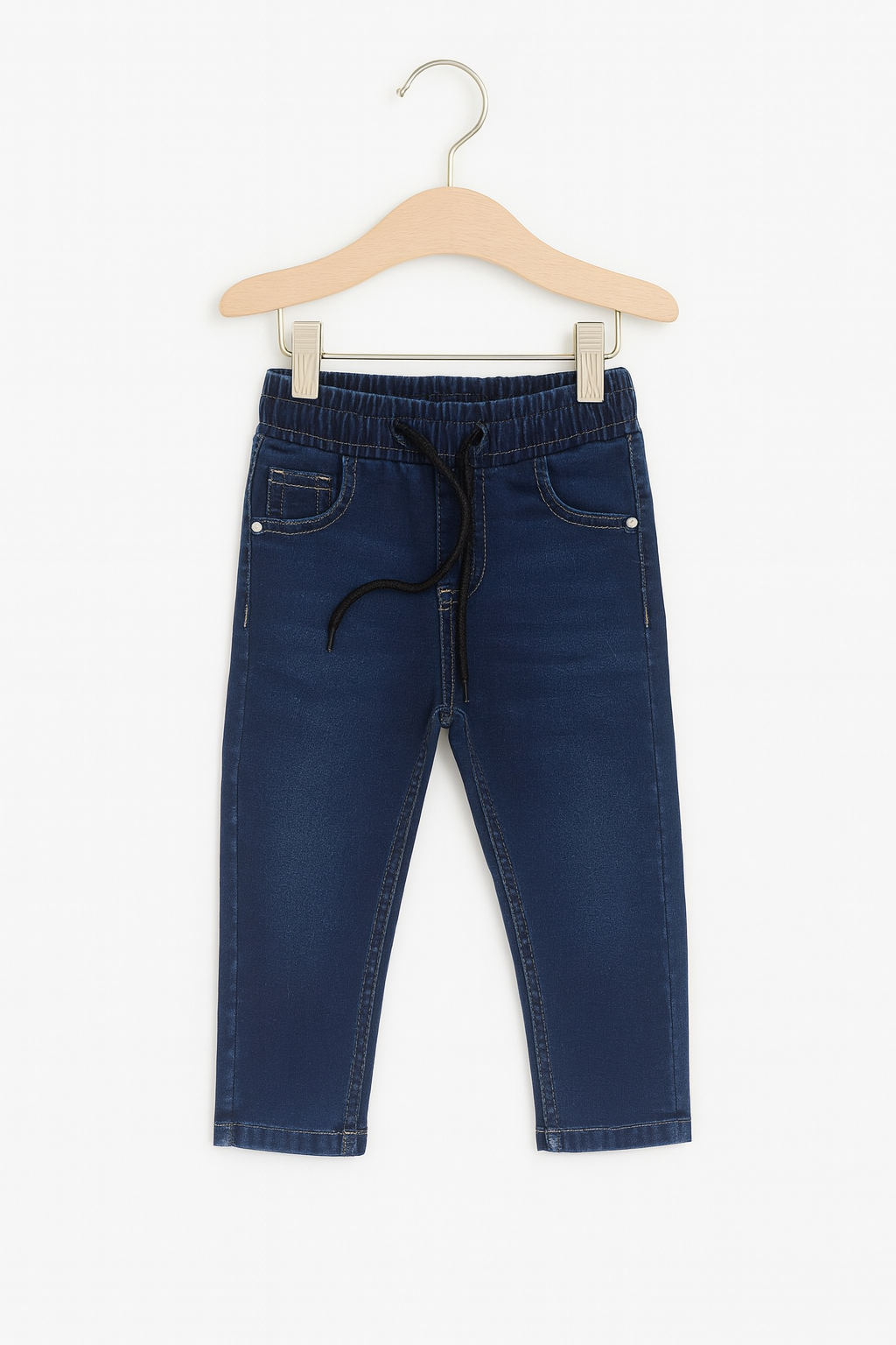 Elastic Waist Dark Blue Jeans Boys 118