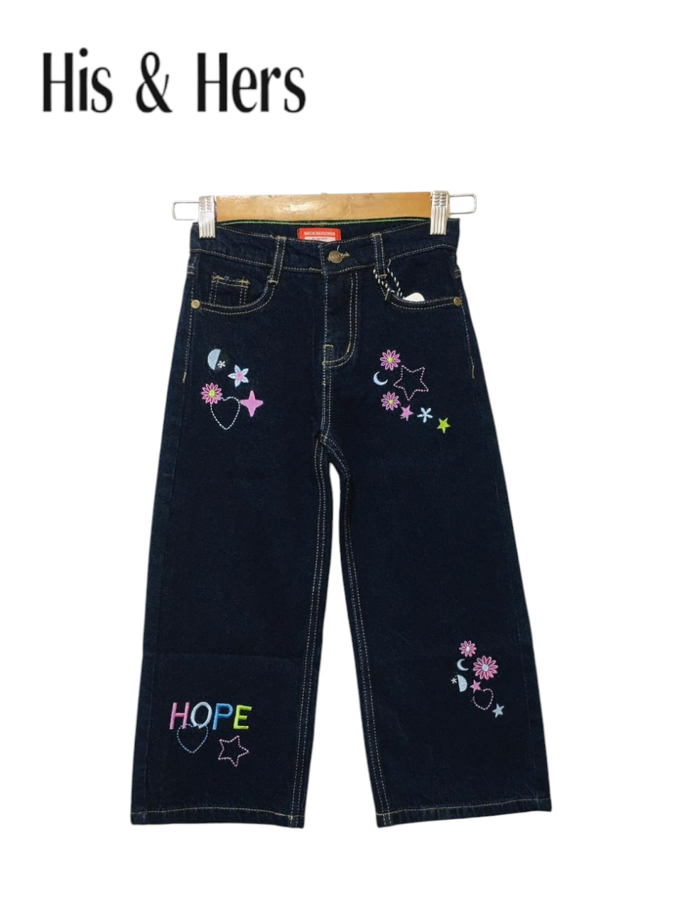 HOPE Embroidered Dark Blue Flapper Jeans Girls 118