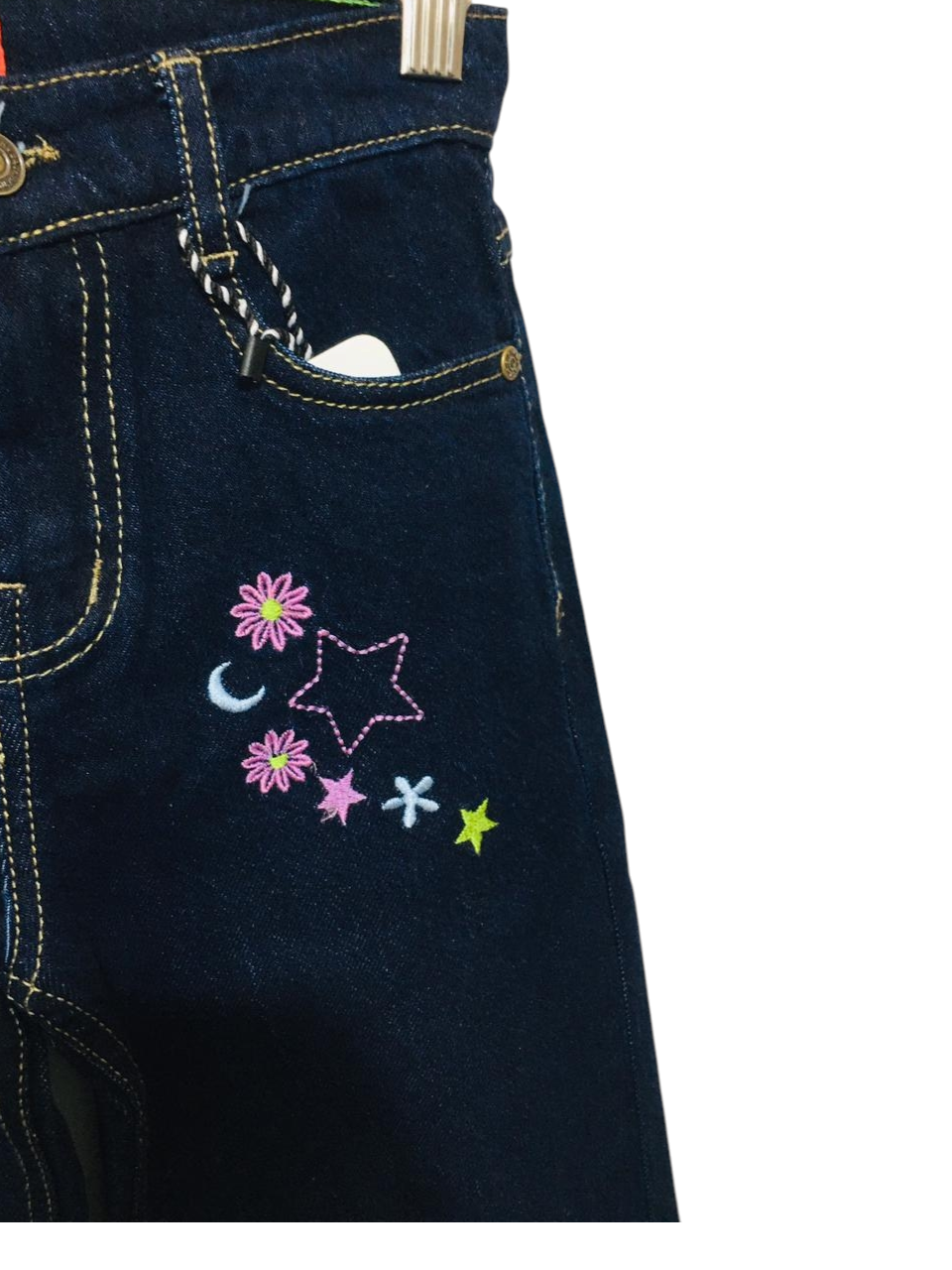 HOPE Embroidered Dark Blue Flapper Jeans Girls 118