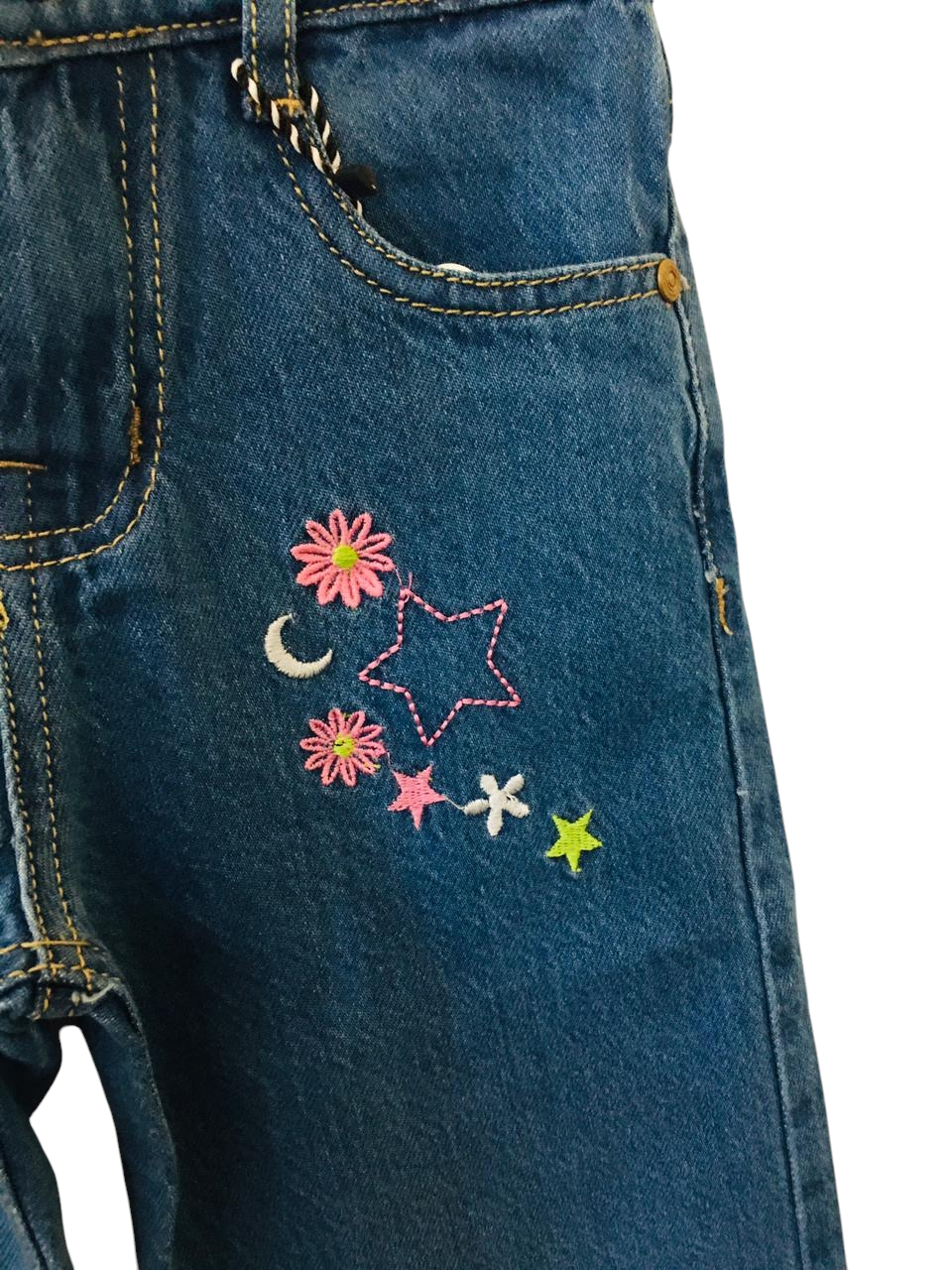 HOPE Embroidered Light Blue Flapper Jeans Girls 118