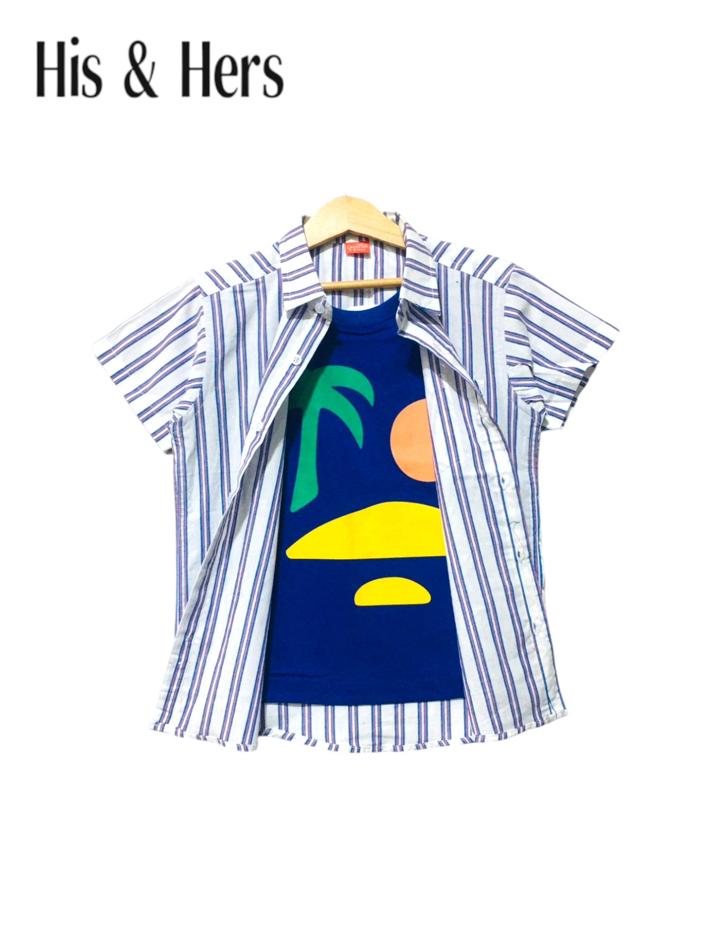 Island C-Blue & White Stripped Double Shirt Boys 121