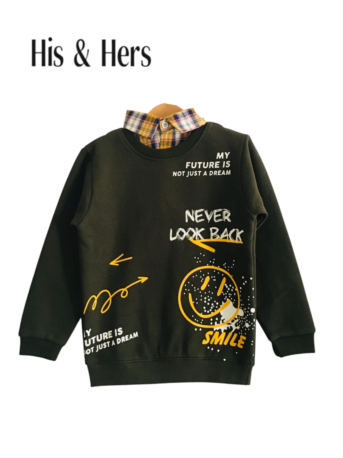''Never Look Back ''Black Double Sweatshirt Boys 291