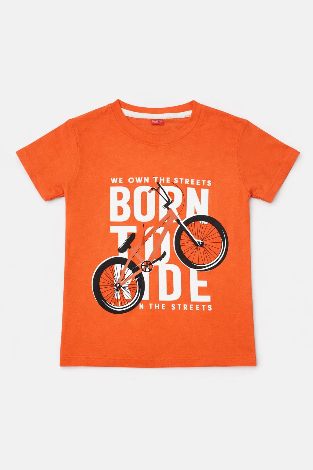 Black Bicycle Printed Orange T-shirt 225