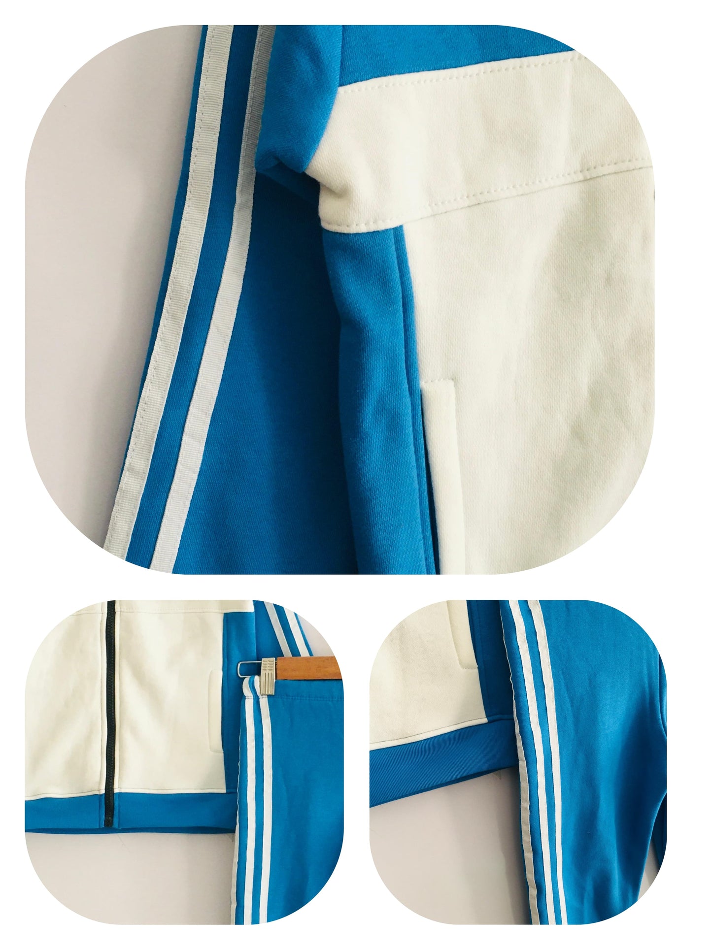 Blue &White Zipper Tracksuit 305