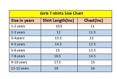 Blue & Yellow Embroidered Orange Girls T Shirt