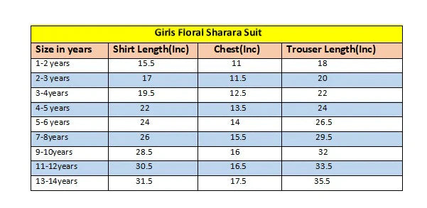 Yellow & Blue Multi Shapes Printed Garara Suit-Cotton