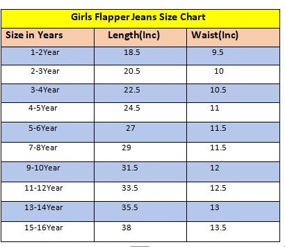 Kids Flowers Allover Embroidered Flapper Jeans-Mid Blue 119