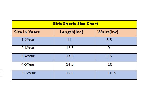 All Over Embroidery Light Blue Girls Short