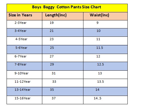 Boys Navy Baggy Cotton Pants