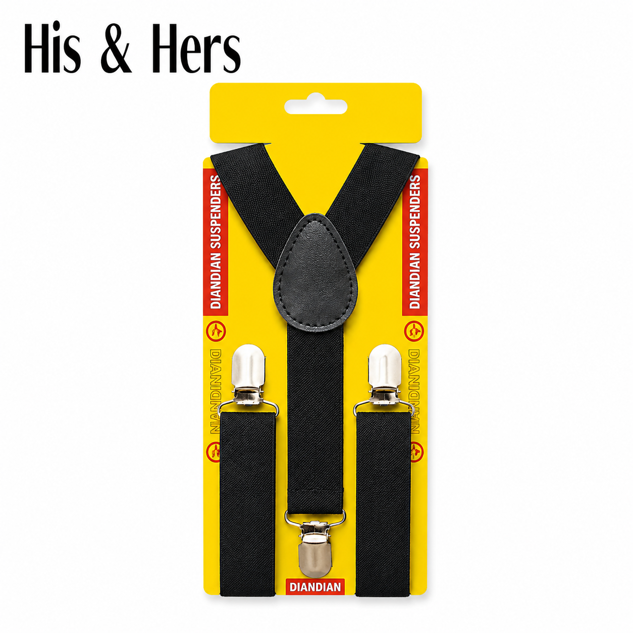 Black Stripped Suspenders Kid's Belt