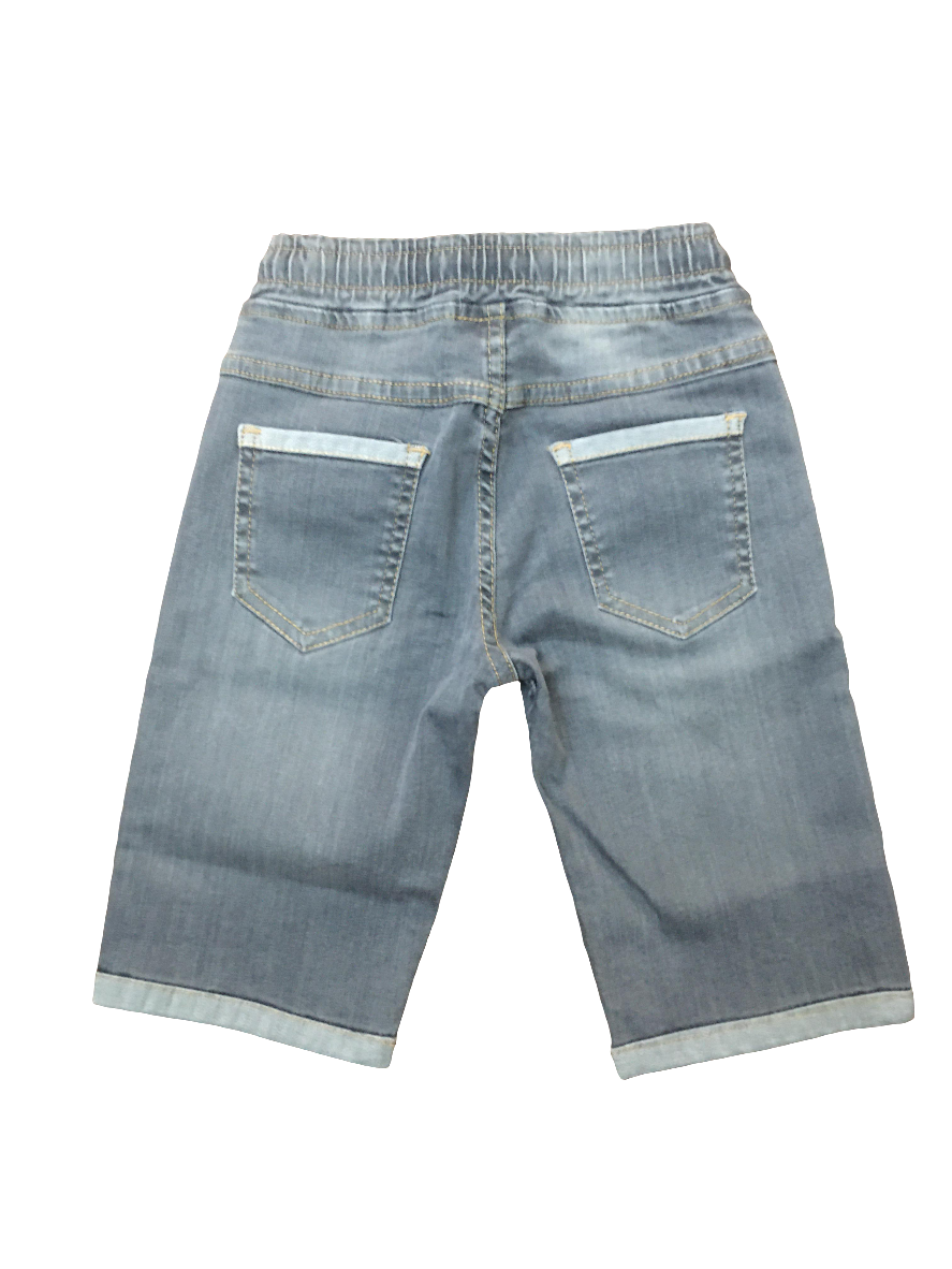 His&Hers Kid's Elastic Waist Grey Denim Shorts Boys 265