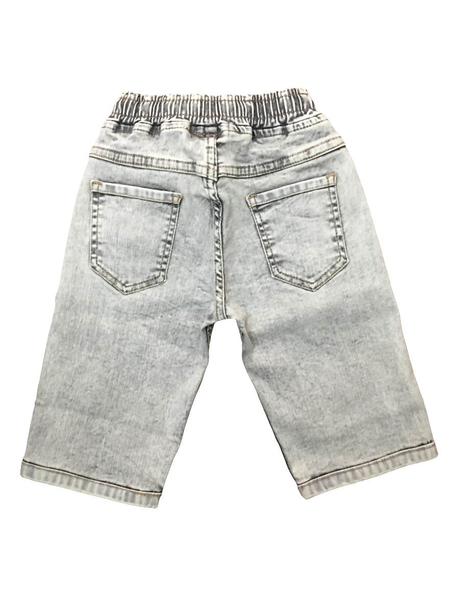 His&Hers Kid's Elastic Waist Oatmeal Denim Shorts Boys 265