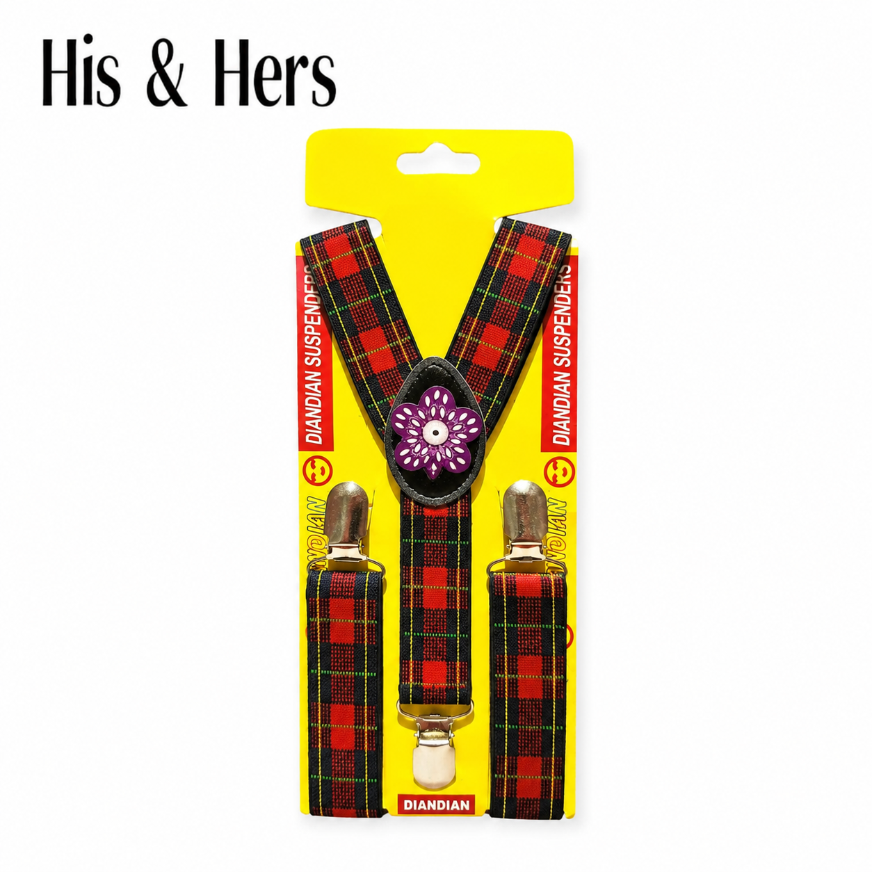 Red& Black Stripped Suspenders Kid's Belt