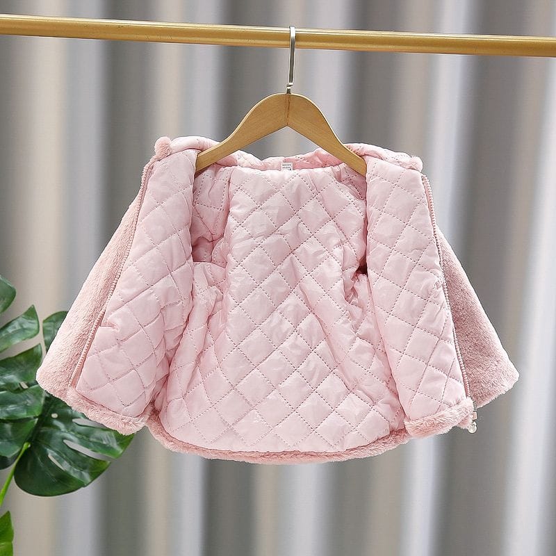 Bunny Bliss Plush Coat Baby Pink 914