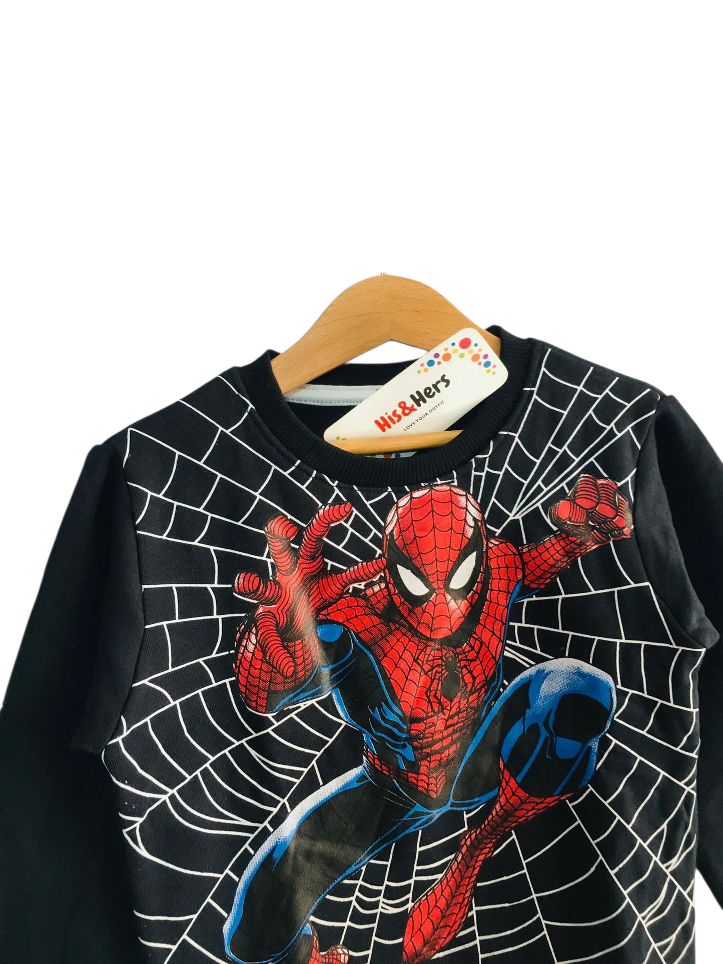 Spiderman Black Sweatshirt Boys 428