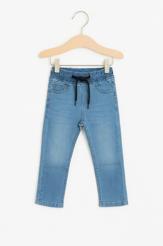 Elastic Waist Light Blue Jeans Boys 119