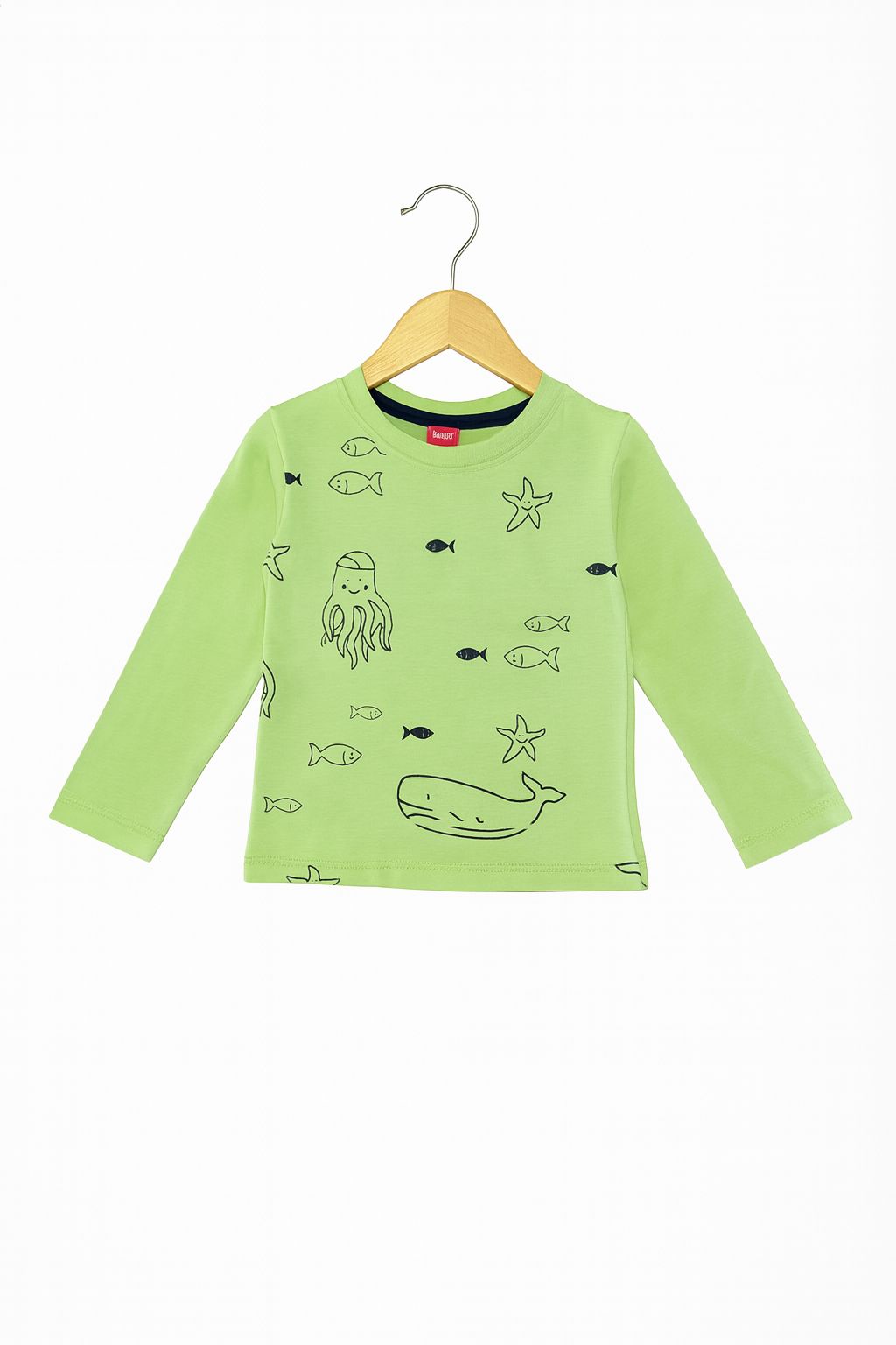 Ocean Vibes Lemon Green Full Sleeves Shirt Boys