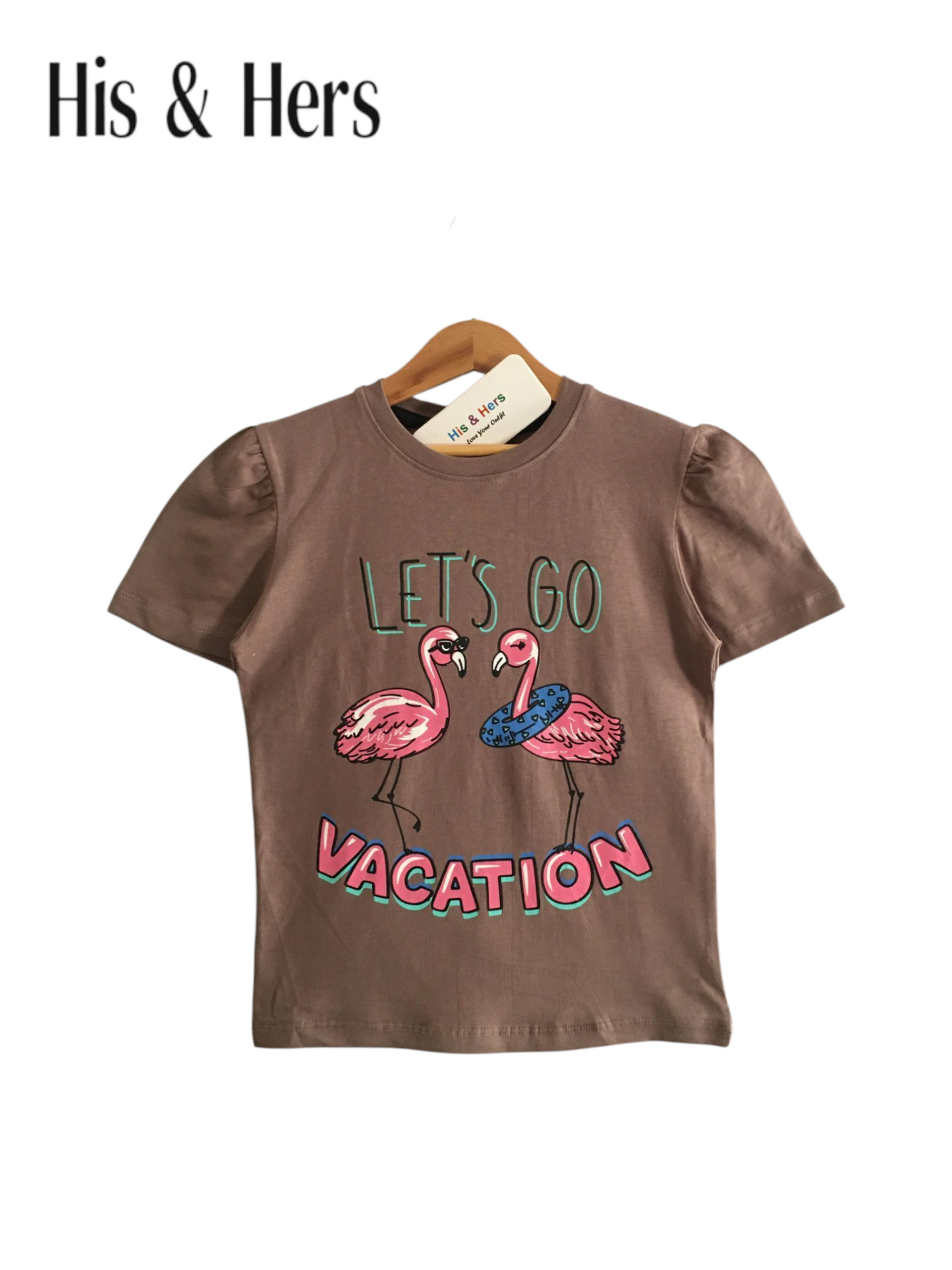 Let's Go Vocation Brown T-Shirt Girls 234