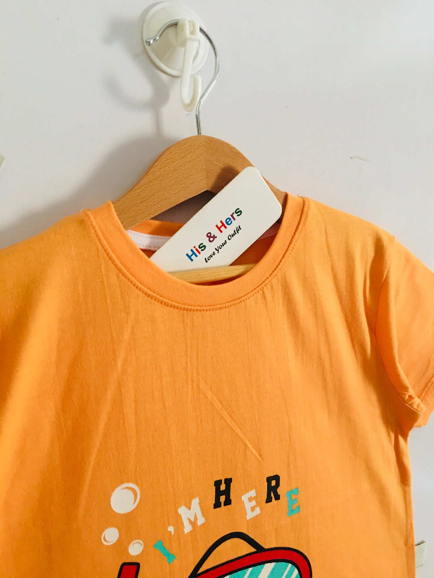 Snorkeling Shark Orange T-Shirt Boys 123