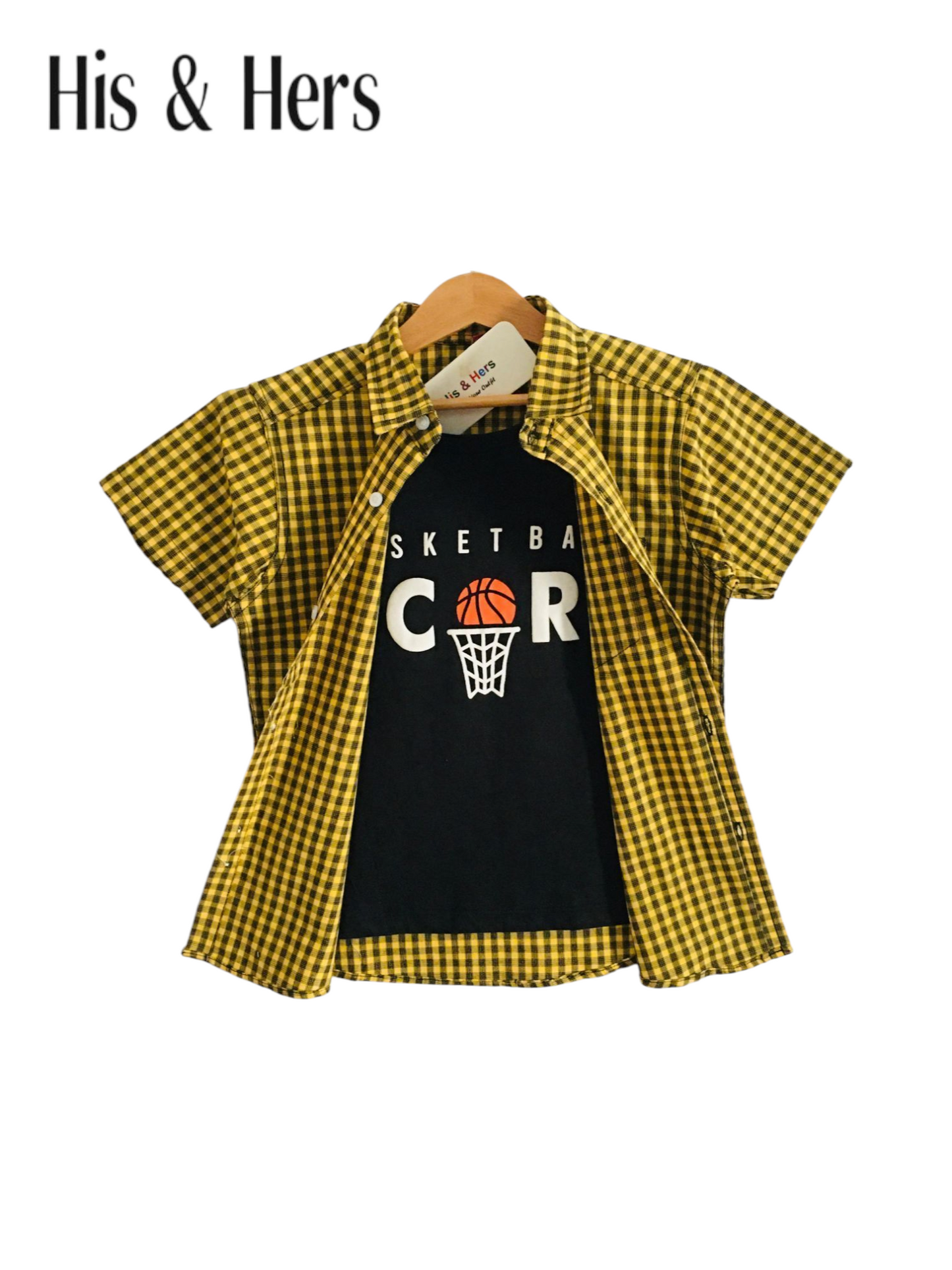 Black Checked Yellow Double Casual Shirt 210