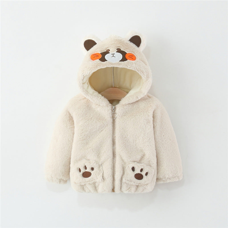 Off-White Furry Bear Hoodie Jacket