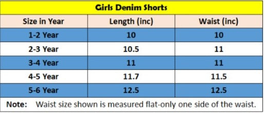 Unicorn Embroidery Dark Blue Denim Shorts Girls 120