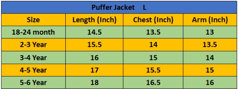 Kids Black Puffer Jacket with Light-Up Touch Patch