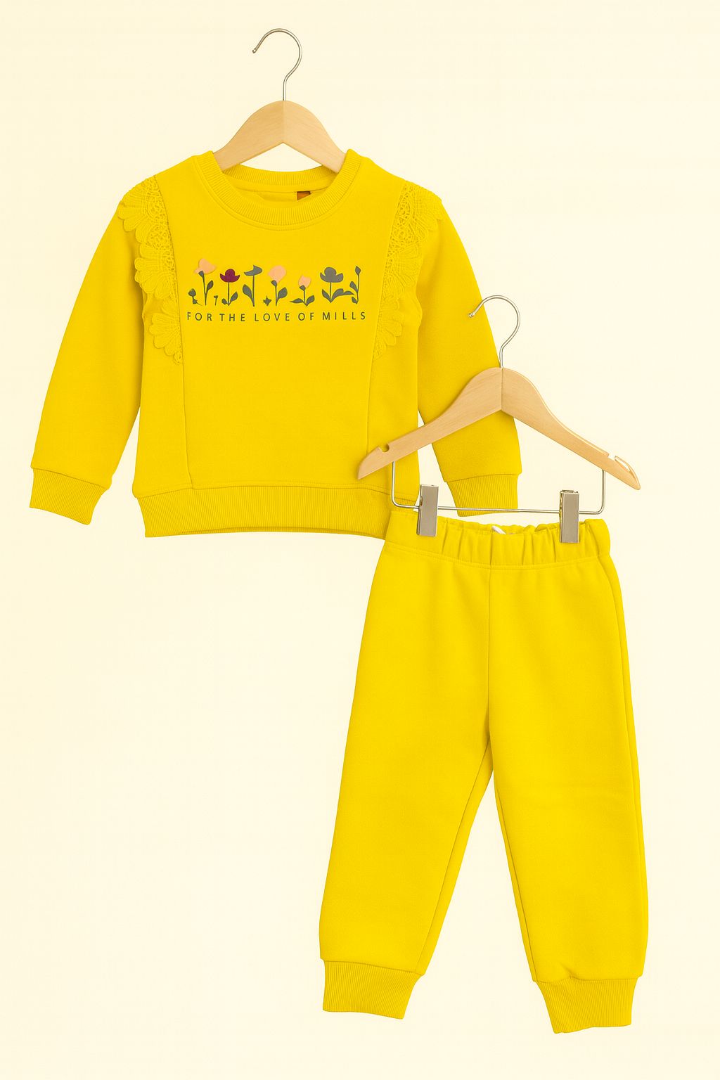 Girls’ Sunshine Yellow Floral Tracksuit 296