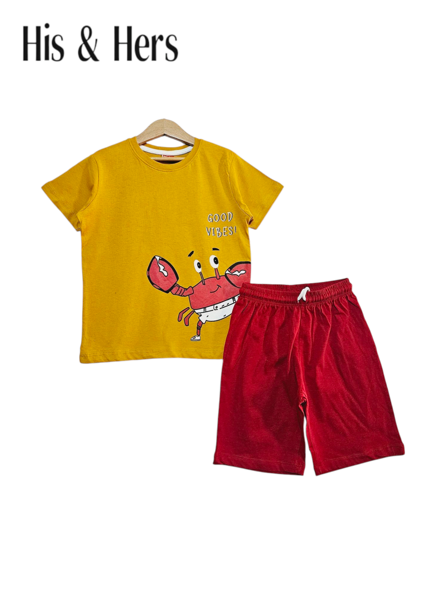 Good Vibes Mustard Yellow Nicker Suit Boys 259