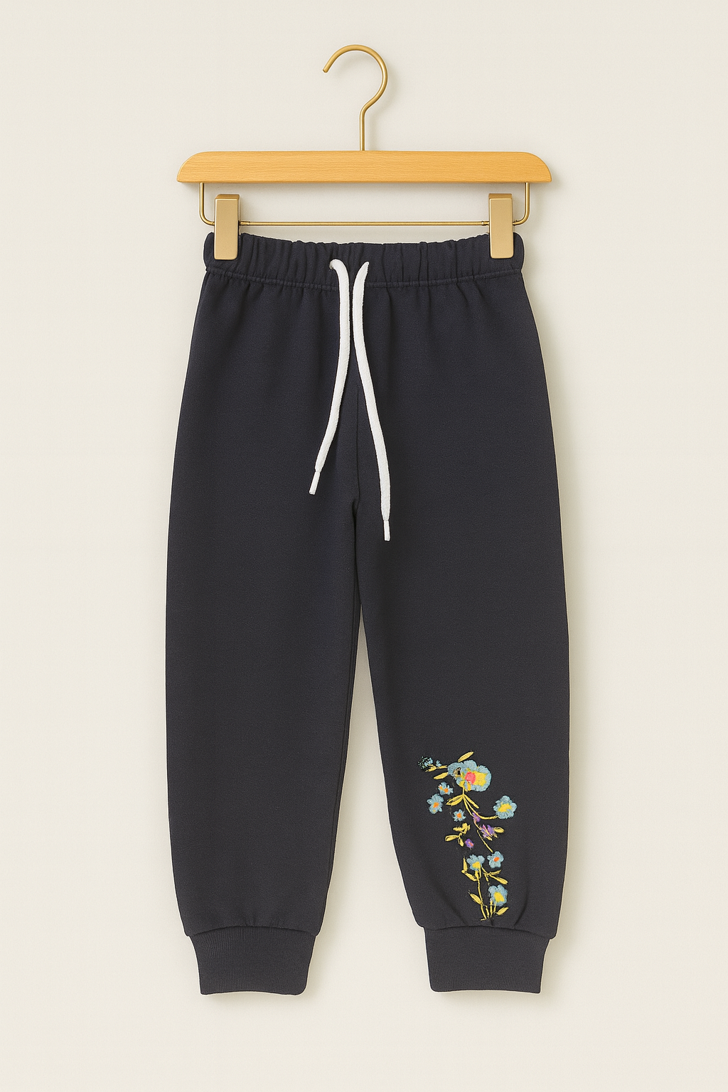 Midnight Bloom Embroidered Joggers β Black πβ¨