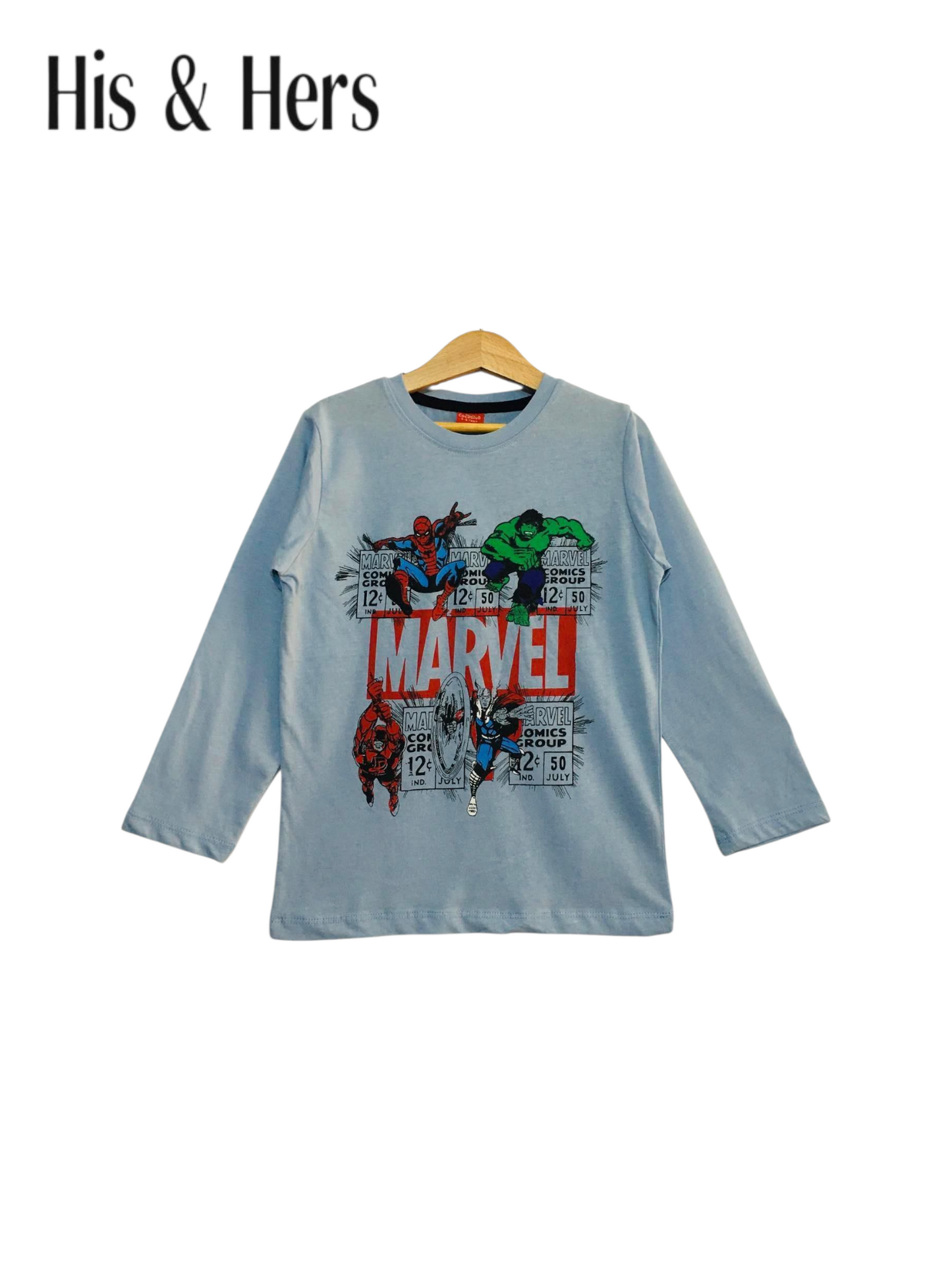 Marvel Blue Full Sleeves T-Shirt 437