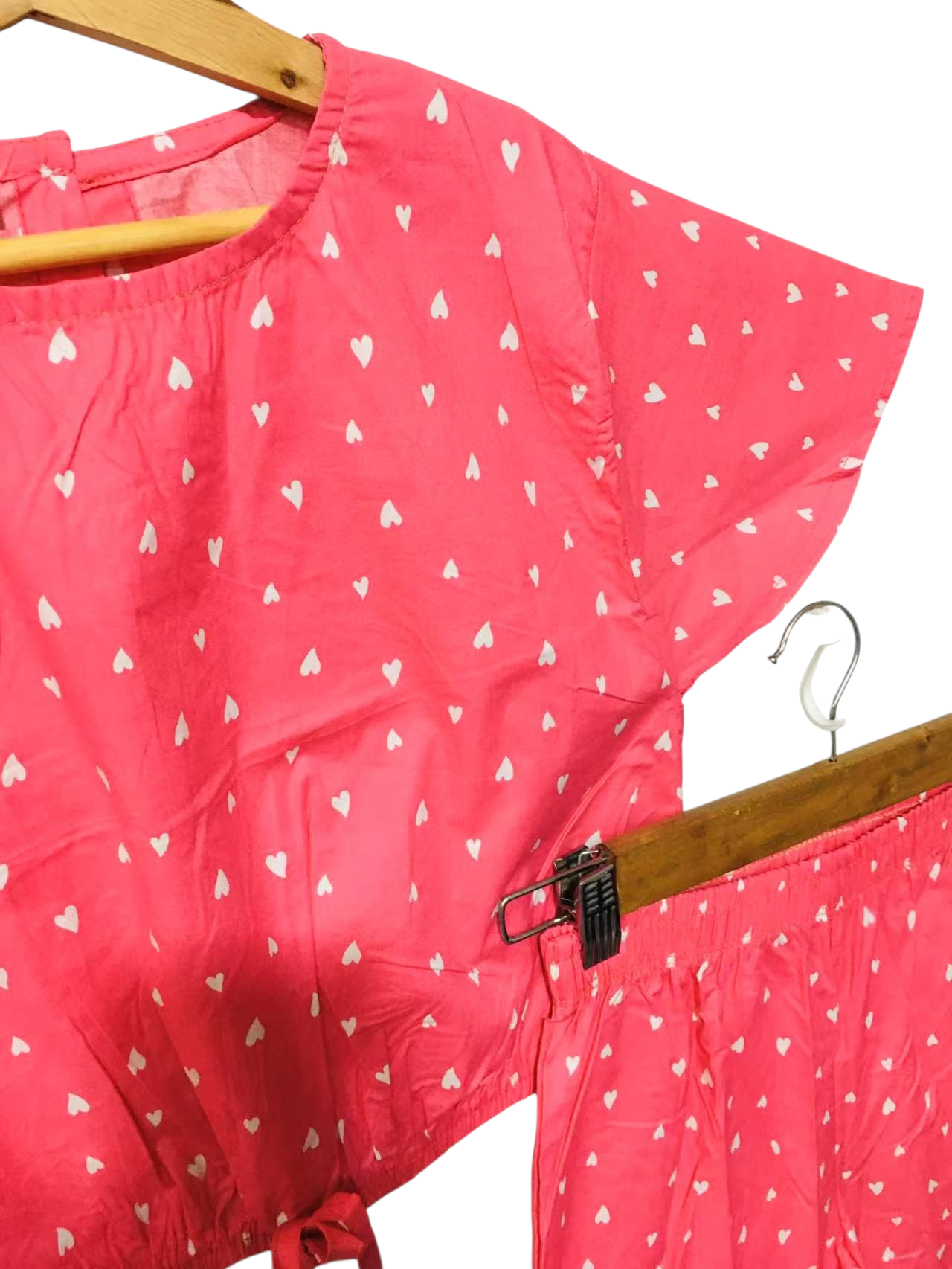 Heart Print Pink Skate Fish Girls 232