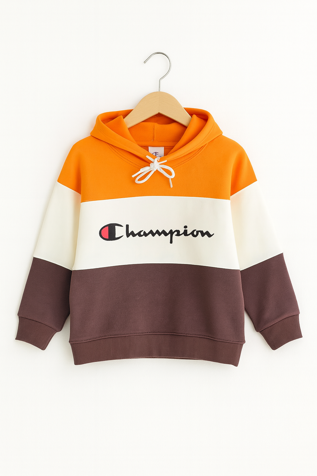 Champion Orange White Brown Hoodie 286