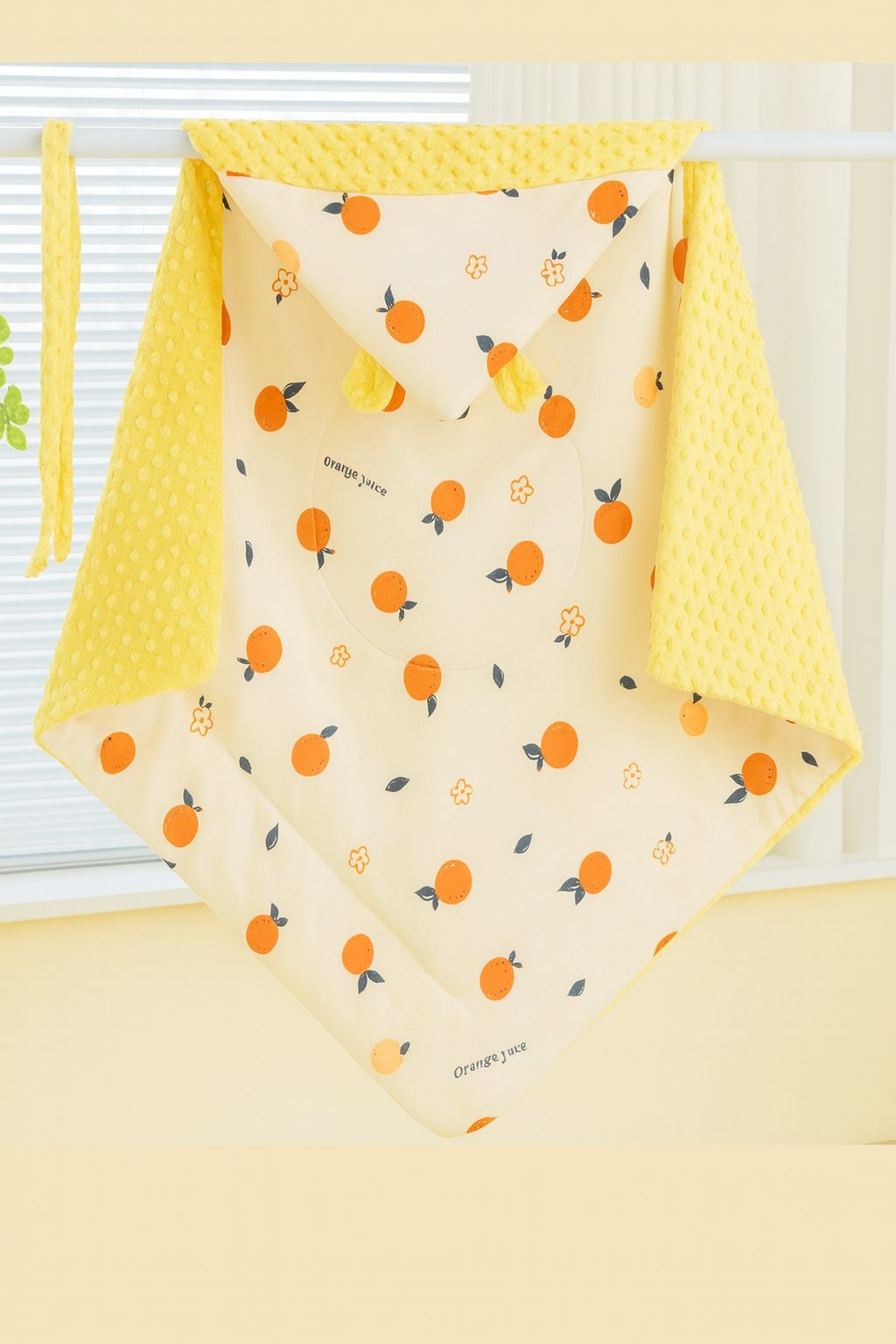 Orange Juice Plush Baby Swaddle Blanket