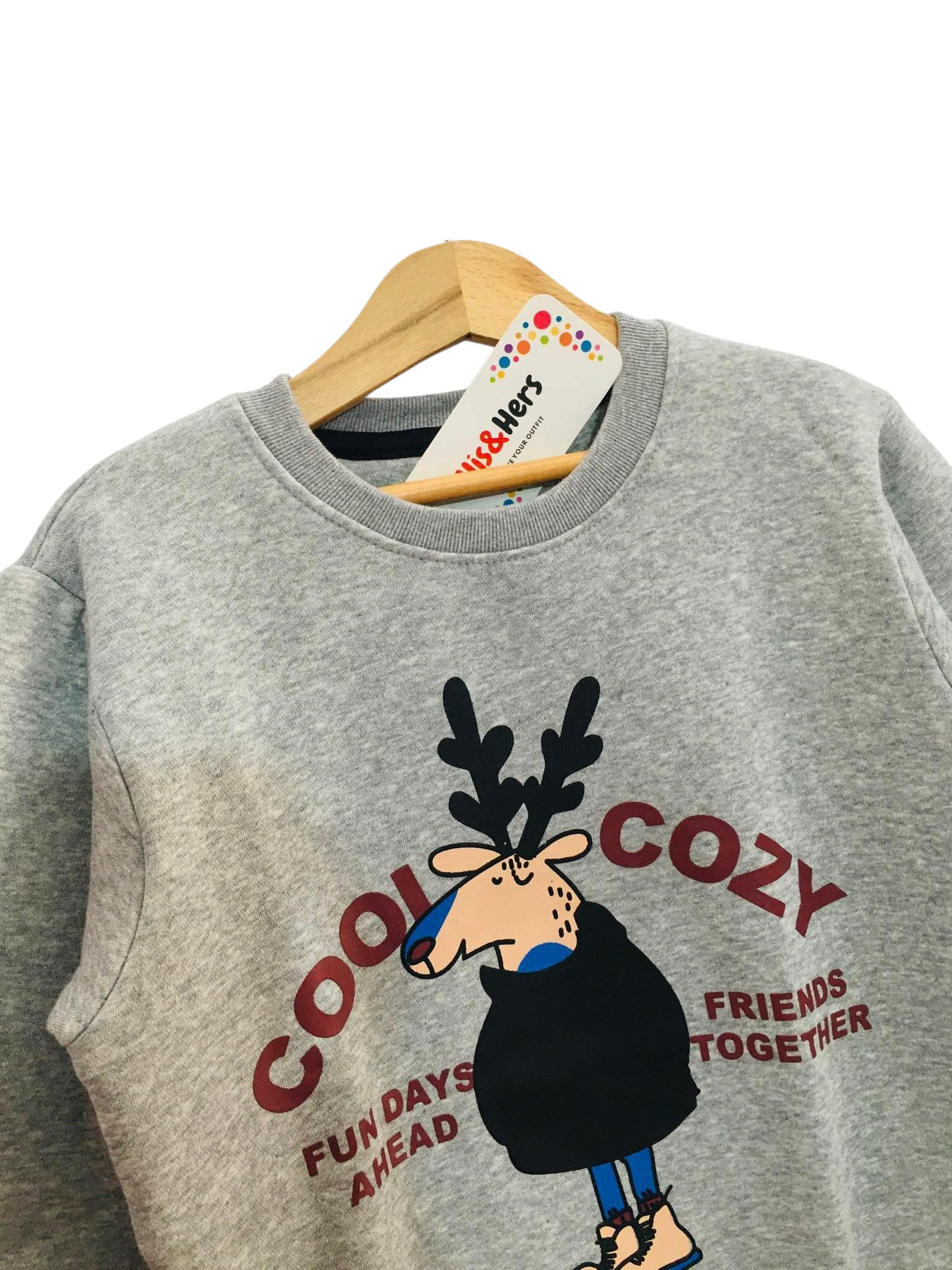 Cool Cozy Grey Sweatshirt Boys