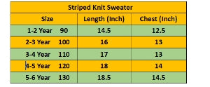 Navy & Cream Striped Knit Sweater for Boys & Girls