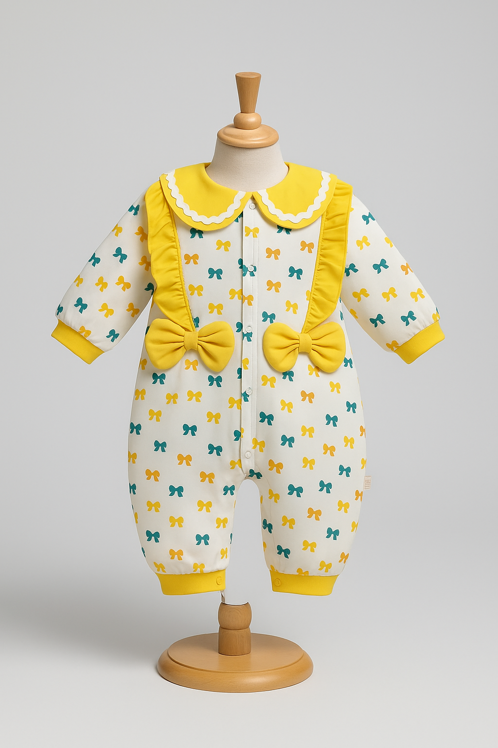 Sunny Bow Baby Romper โ Yellow Delight Edition ๐ผ๐