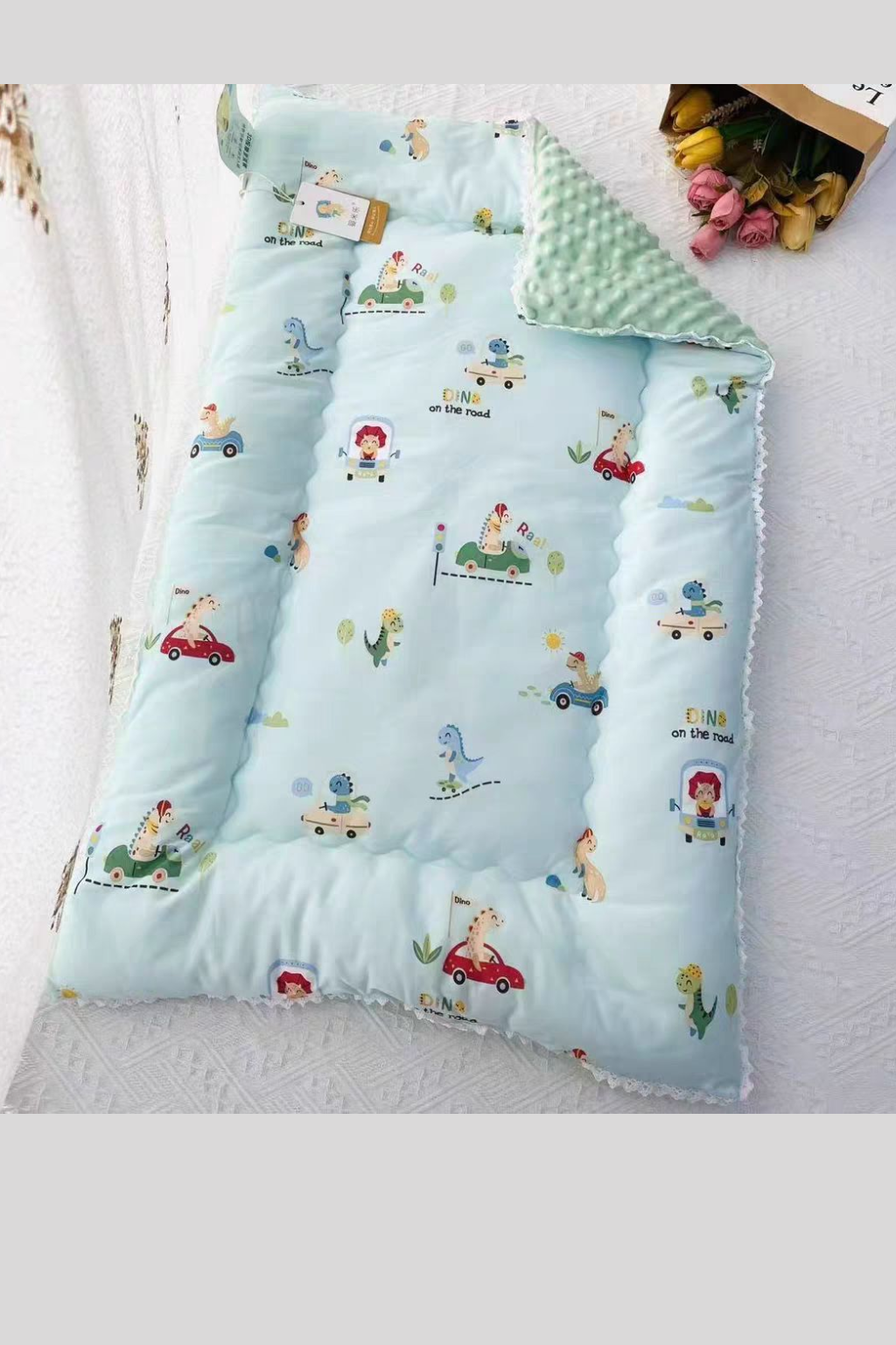 Holiday Vibes Baby Sleeping Mat + Baby Pillow