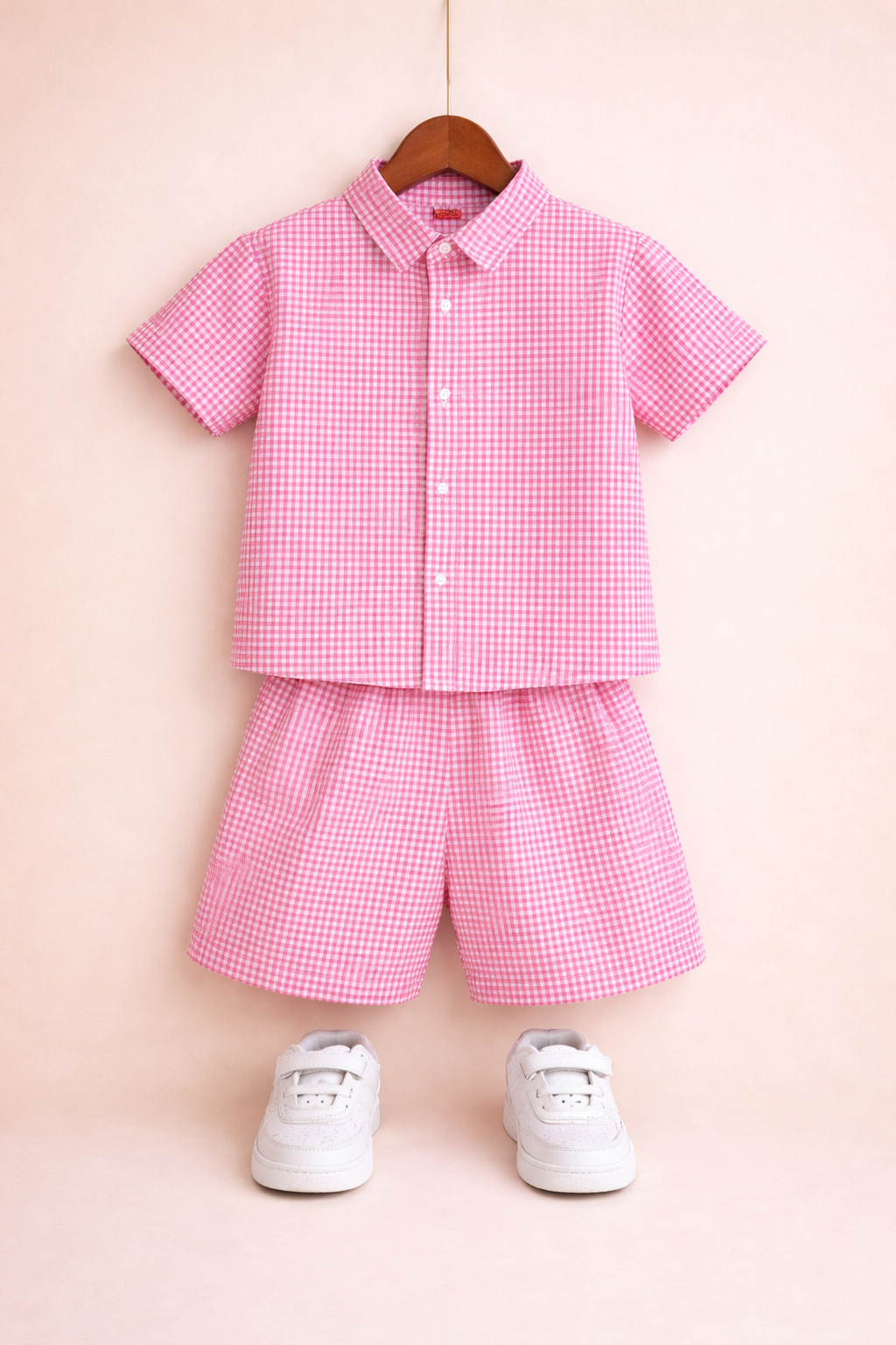 Red Checked Cotton Nicker Suit Boys 528