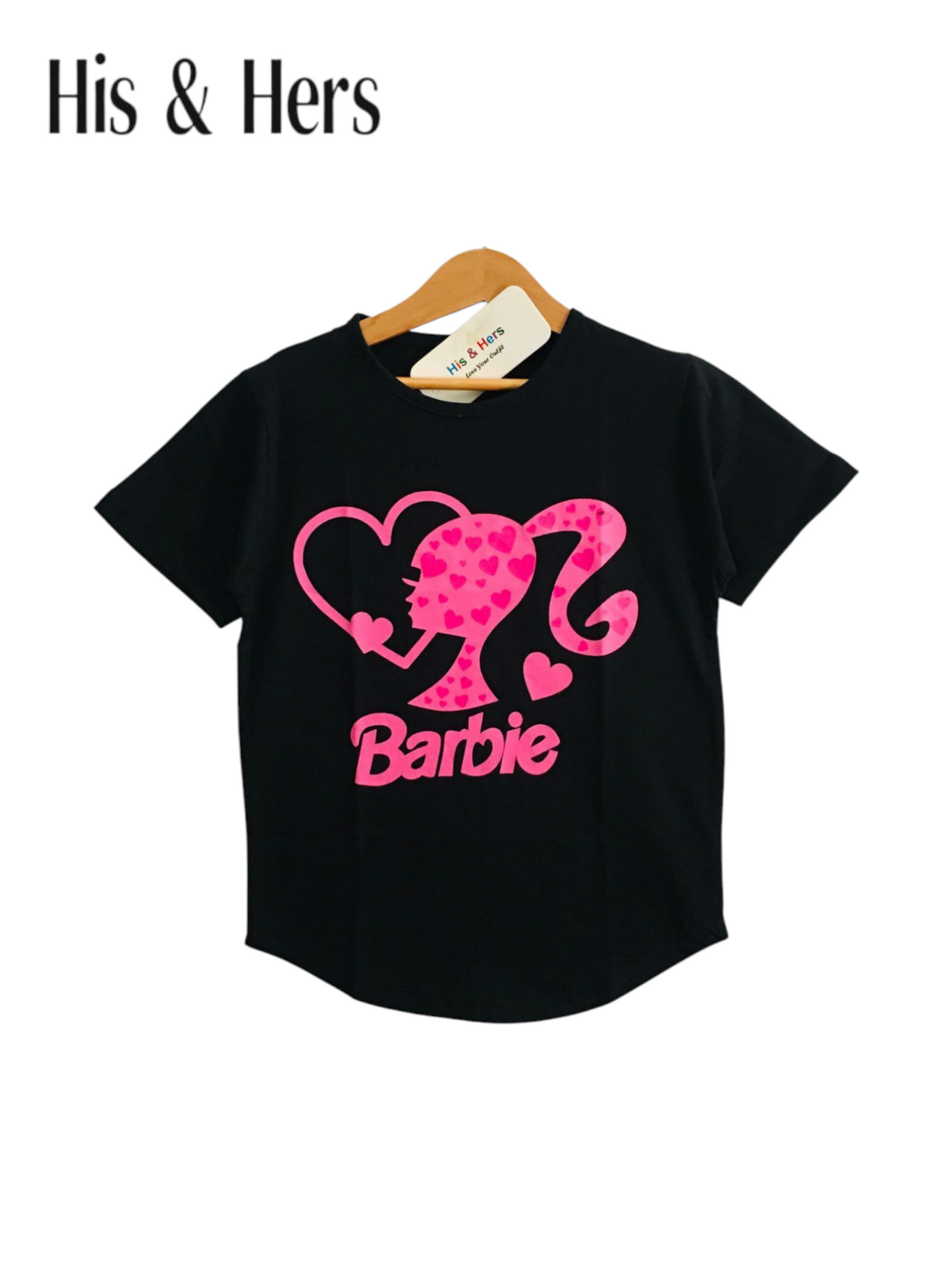 Barbie Black T-Shirt Girls 238