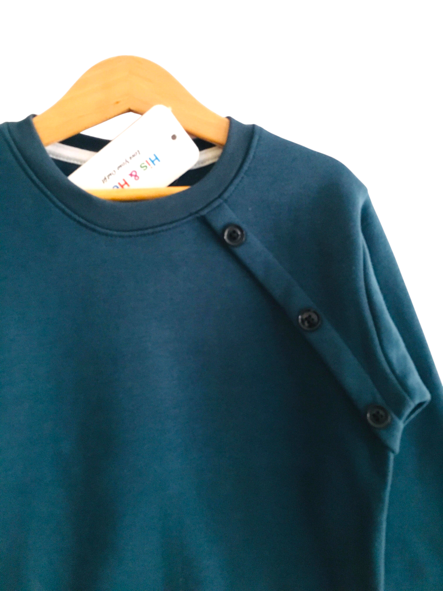 Side Panel Sea Blue Sweatshirt Girls