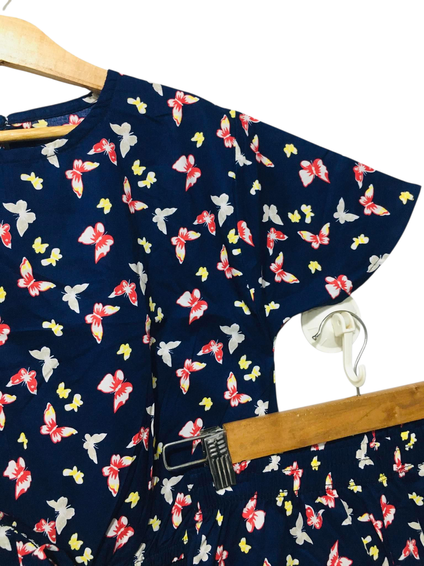 Butterfly Allover Print Navy Skate Fish Girls 439