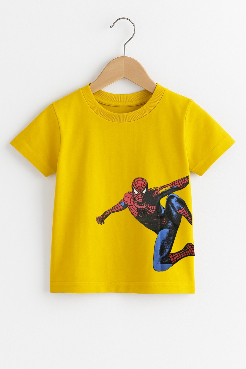 Spiderman Print Yellow T-Shirt Boys 121