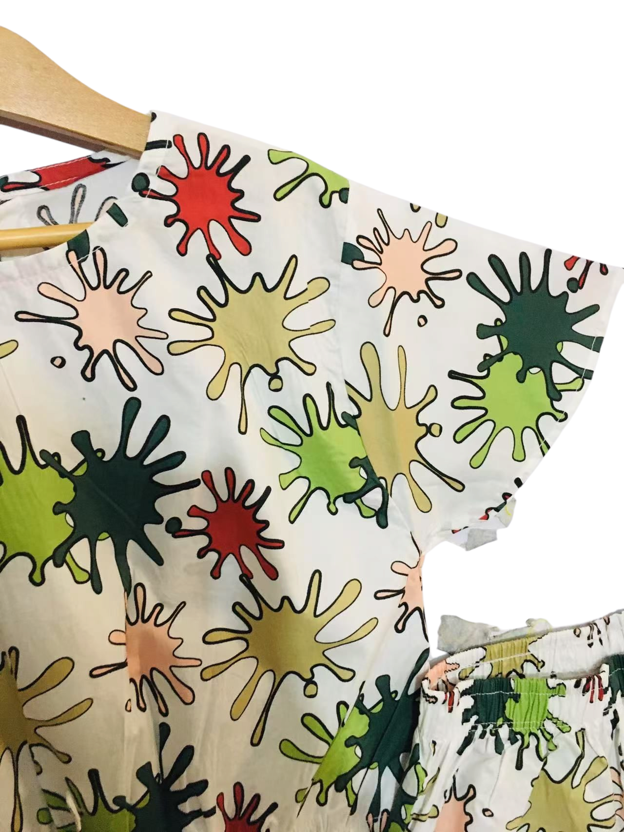 Colorful Paint Splatter White Skate Fish Girls