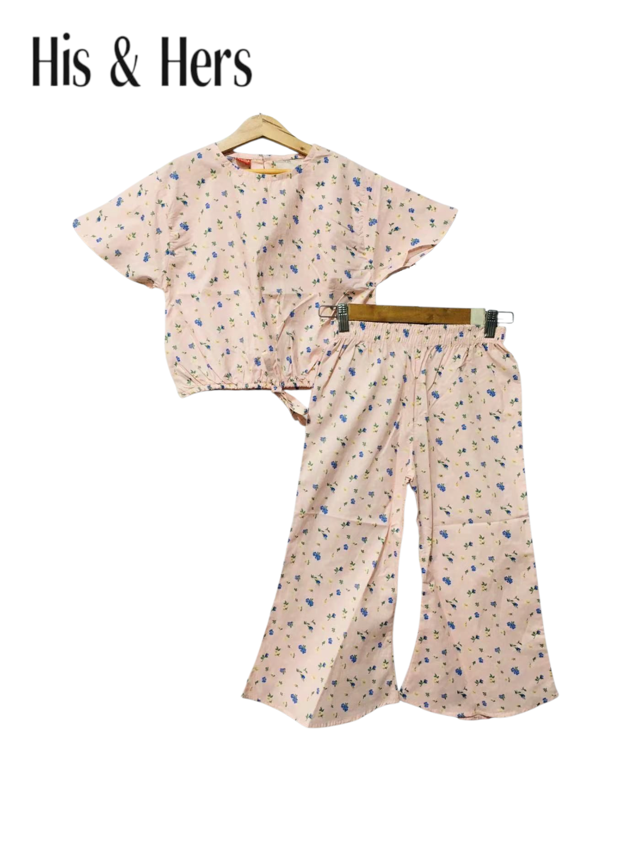 Small Blue Flowers Pink Skate Fish Girls 219