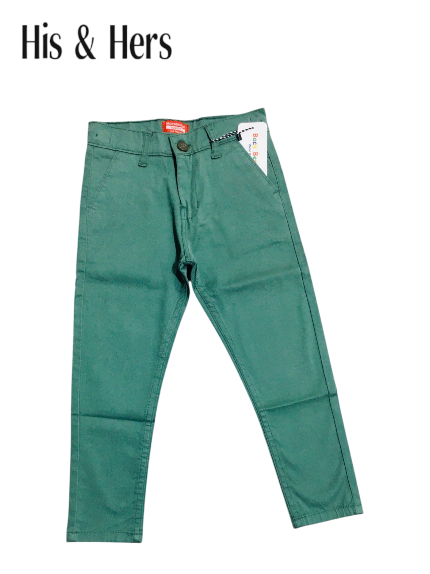 His&Hers Kid's Green Cotton Pants