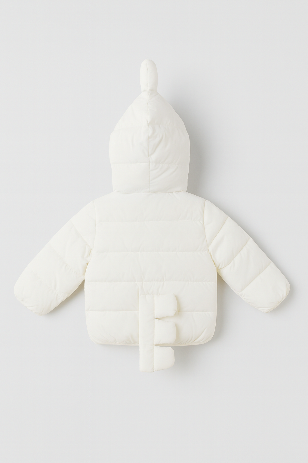 Imported Puffer Jacket 3D Tail - Shiny White
