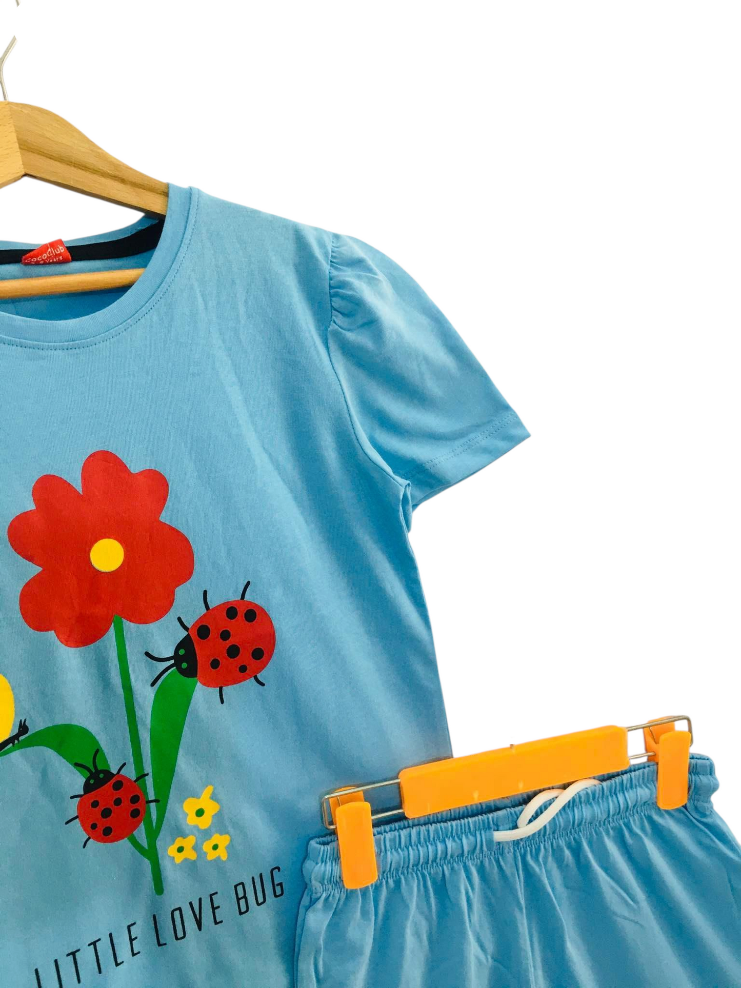 Red Flower Blue Nicker Suit Girls 432
