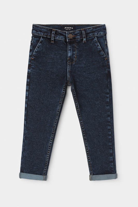 Kids Dark Blue Denim Jeans – Slim Fit 120
