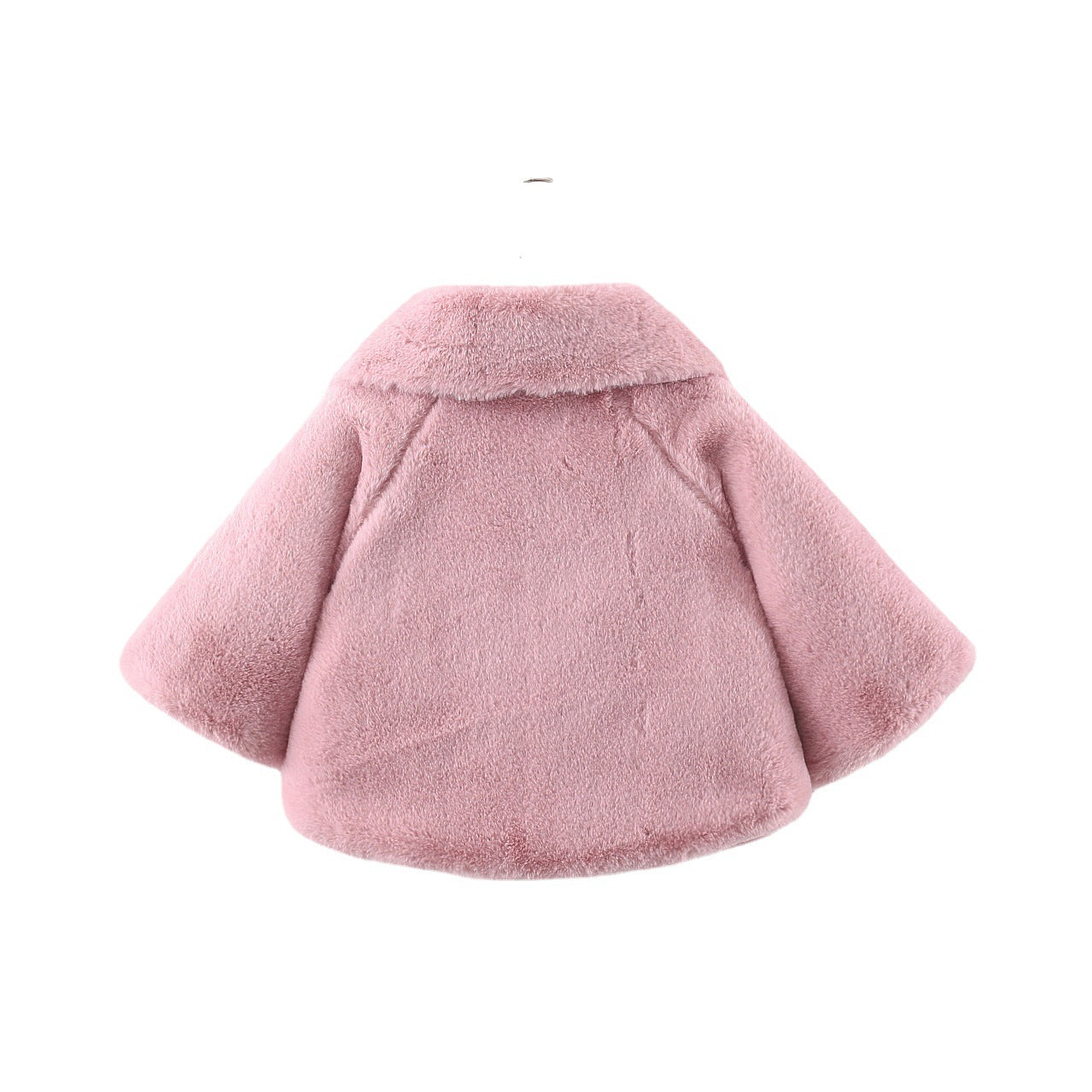Fluffy Plush Pink Winter Cape for Baby Girls – Star Fish